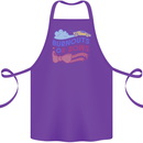Burnouts or Bows Gender Reveal New Baby Pregnant Cotton Apron 100% Organic Purple