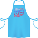 Burnouts or Bows Gender Reveal New Baby Pregnant Cotton Apron 100% Organic Turquoise