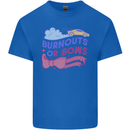 Burnouts or Bows Gender Reveal New Baby Pregnant Kids T-Shirt Childrens Royal Blue