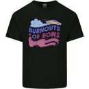 Burnouts or Bows Gender Reveal New Baby Pregnant Mens Cotton T-Shirt Tee Top Black
