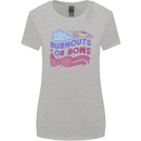 Burnouts or Bows Gender Reveal New Baby Pregnant Womens Wider Cut T-Shirt Sports Grey