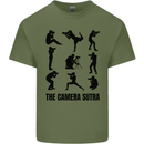 Camera Sutra Funny Photographer Photography Mens Cotton T-Shirt Tee Top Military Green