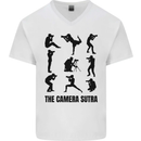 Camera Sutra Funny Photographer Photography Mens V-Neck Cotton T-Shirt White