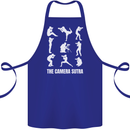 Camera Sutra Funny Photography Photographer Cotton Apron 100% Organic Royal Blue