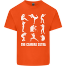 Camera Sutra Funny Photography Photographer Mens Cotton T-Shirt Tee Top Orange