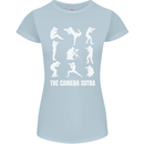 Camera Sutra Funny Photography Photographer Womens Petite Cut T-Shirt Light Blue