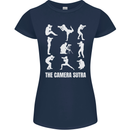 Camera Sutra Funny Photography Photographer Womens Petite Cut T-Shirt Navy Blue