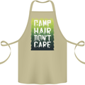 Camp Hair Dont Care Funny Caravan Camping Cotton Apron 100% Organic Khaki