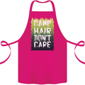 Camp Hair Dont Care Funny Caravan Camping Cotton Apron 100% Organic Pink