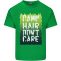 Camp Hair Dont Care Funny Caravan Camping Kids T-Shirt Childrens Irish Green