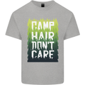 Camp Hair Dont Care Funny Caravan Camping Kids T-Shirt Childrens Sports Grey