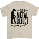 Can I Metal Detect Funny Detector Detecting Mens T-Shirt 100% Cotton Sand