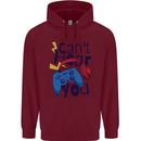 Can't Hear You Gamer Video Games Joypad Mens 80% Cotton Hoodie Maroon