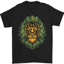 a black t - shirt with an image of a lion's head