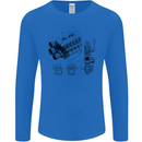Car Engine Blueprints Petrolhead Mens Long Sleeve T-Shirt Royal Blue