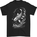 Carp Fish on a Line Fishing Fisherman Mens Gildan Cotton T-Shirt Black