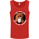 Cat I Hear You but I'm Not Listening Funny Coffee Mens Vest Tank Top Red