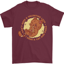 Cat & Pizza Anti Valentines Singles Day Mens T-Shirt 100% Cotton Maroon