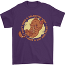 Cat & Pizza Anti Valentines Singles Day Mens T-Shirt 100% Cotton Purple