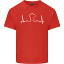 Chef Pulse Baker Cook Cooking Hat Baking Mens Cotton T-Shirt Tee Top Red