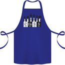Chess Elements Periodic Table Cotton Apron 100% Organic Royal Blue