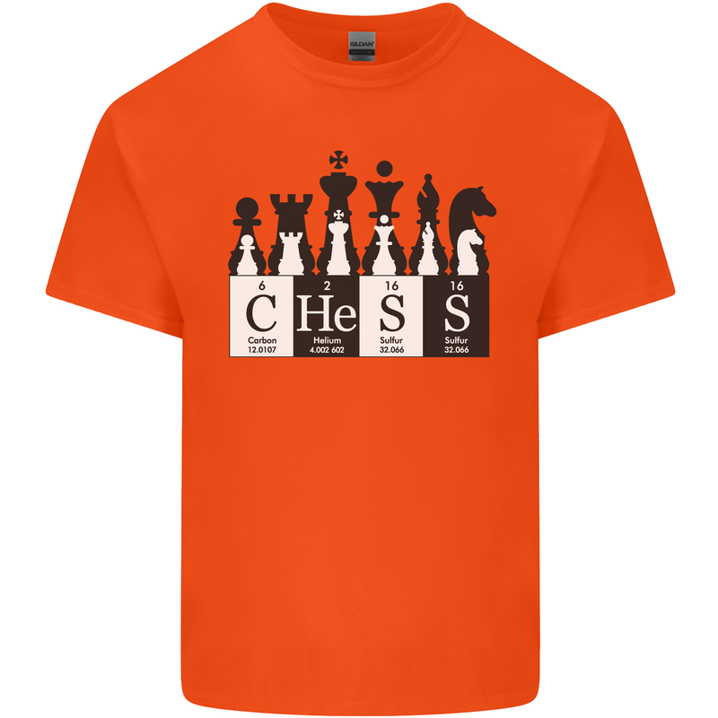 Chess Elements Periodic Table Kids T-Shirt Childrens Orange