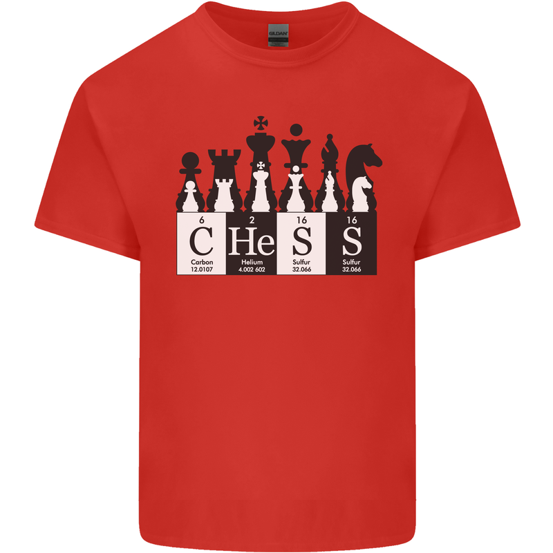 Chess Elements Periodic Table Kids T-Shirt Childrens Red