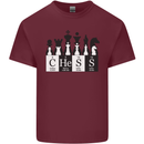 Chess Elements Periodic Table Mens Cotton T-Shirt Tee Top Maroon