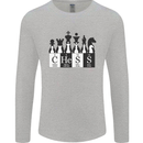 Chess Elements Periodic Table Mens Long Sleeve T-Shirt Sports Grey