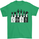 Chess Elements Periodic Table Mens T-Shirt 100% Cotton Irish Green