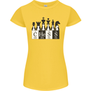Chess Elements Periodic Table Womens Petite Cut T-Shirt Yellow