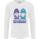 Chilling With My Gnomie Funny Gnomes Mens Long Sleeve T-Shirt White