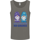 Chilling With My Gnomie Funny Gnomes Mens Vest Tank Top Charcoal