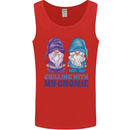 Chilling With My Gnomie Funny Gnomes Mens Vest Tank Top Red