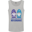 Chilling With My Gnomie Funny Gnomes Mens Vest Tank Top Sports Grey