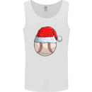 Christmas Baseball With a Santa Hat Xmas Mens Vest Tank Top White