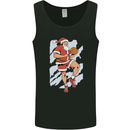 Christmas Basketball Santa Xmas Mens Vest Tank Top Black