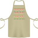 Christmas Bearded Dragon Xmas Reptile Cotton Apron 100% Organic Khaki