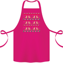 Christmas Bearded Dragon Xmas Reptile Cotton Apron 100% Organic Pink