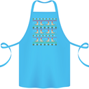 Christmas Bearded Dragon Xmas Reptile Cotton Apron 100% Organic Turquoise