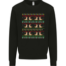 Christmas Bearded Dragon Xmas Reptile Kids Sweatshirt Jumper Black