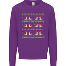 Christmas Bearded Dragon Xmas Reptile Kids Sweatshirt Jumper Purple