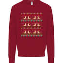 Christmas Bearded Dragon Xmas Reptile Kids Sweatshirt Jumper Red