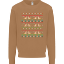 Christmas Bearded Dragon Xmas Reptile Mens Sweatshirt Jumper Caramel Latte
