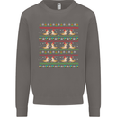 Christmas Bearded Dragon Xmas Reptile Mens Sweatshirt Jumper Charcoal