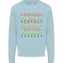 Christmas Bearded Dragon Xmas Reptile Mens Sweatshirt Jumper Light Blue