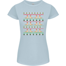 Christmas Bearded Dragon Xmas Reptile Womens Petite Cut T-Shirt Light Blue