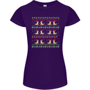 Christmas Bearded Dragon Xmas Reptile Womens Petite Cut T-Shirt Purple
