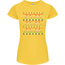 Christmas Bearded Dragon Xmas Reptile Womens Petite Cut T-Shirt Yellow