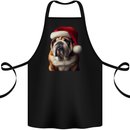 Christmas British Bulldog Union Jack Xmas Dog Cotton Apron 100% Organic Black